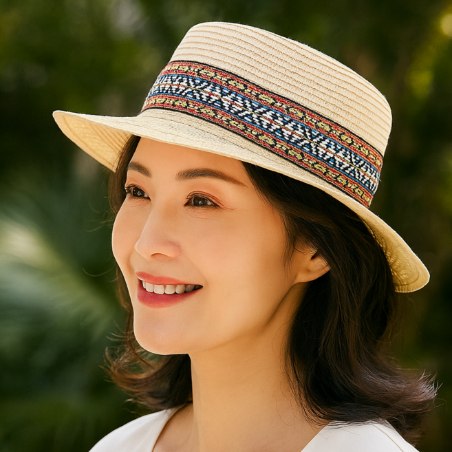 [모장A11] 보헤미안 에스닉 라탄 페도라