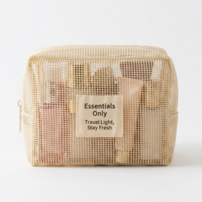울창울창 여행용 화장품 세면 매쉬 파우치