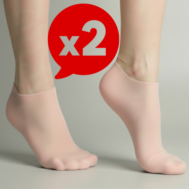 레티크 핏 실리콘 풋 케어 보습 양말, 50g, 1개, 2개입