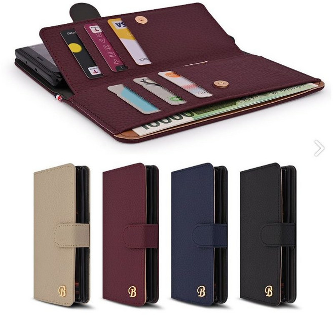 갤럭시 S25 / S25+ / S25울트라 케이스 빌런이프 민무늬(무지) 지갑형 카드수납(양면) 가죽 다이어리