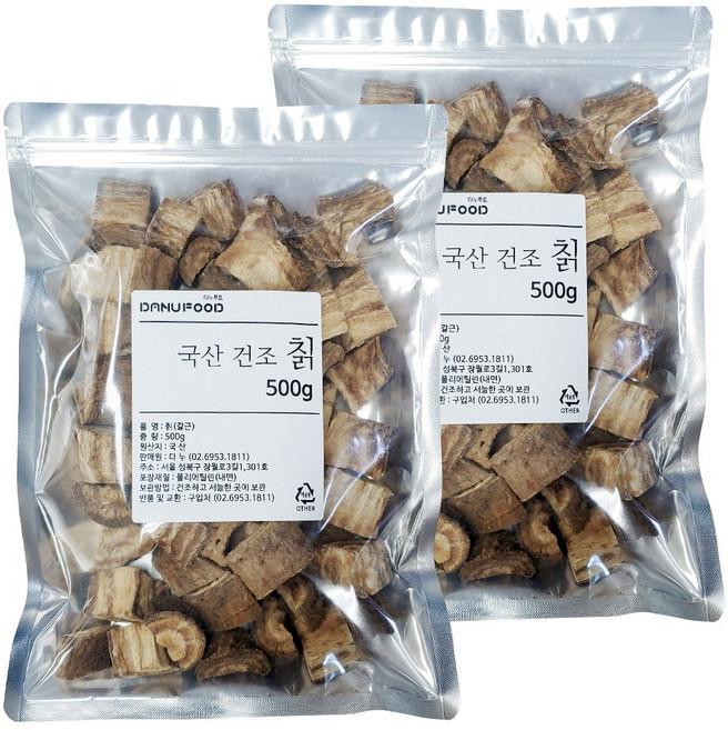 다누푸드 국산 건조 칡 갈근, 2개, 500g