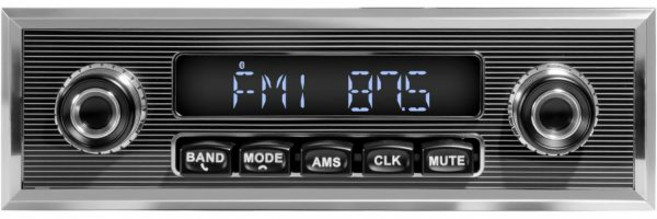 레트로 스타일 클래식 카 라디오 - ABSSO 블루투스 싱글 딘 빈티지 스테레오 - AM FM 튜너 USB AUX 입력 4.1 CHN 서브우퍼 출력, Silver