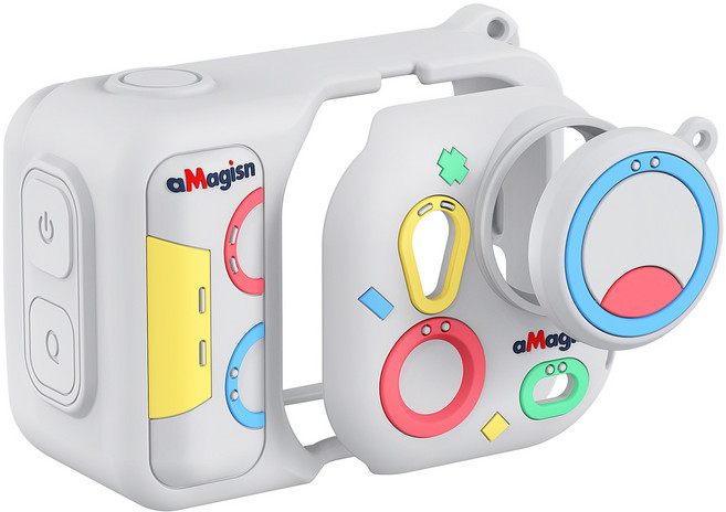 Insta360 GO Ultra 전용 컬러풀 실리콘 풀커버 케이스 세트 인스타360 고 울트라, 라이트그레이, 1개