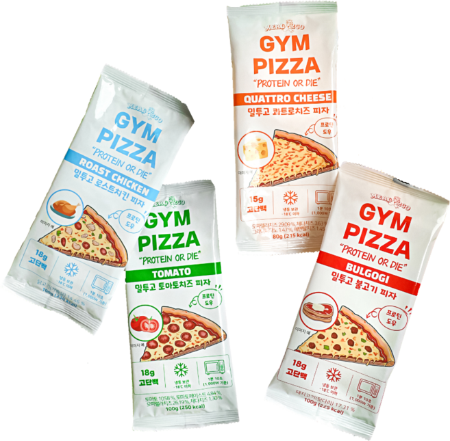 [밀투고] 식단용 프로틴 피자 짐피자 4종세트 고단백 탄단지 밸런스 벌크업 단백질 피자, 4개, 100g