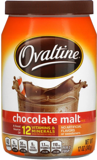 Ovaltine 초콜릿 몰트 믹스 12 온스 (340 g) 2팩, 340g - 쿠팡