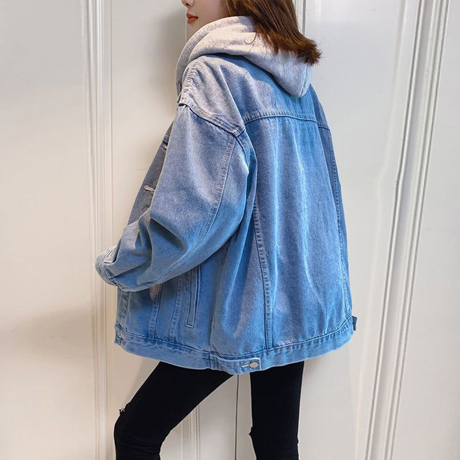 여성용 청자켓 봄가을 후드 데님 재킷 Women's jacket 4B268