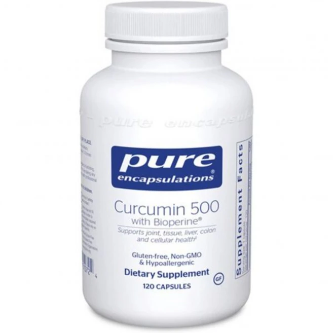 퓨어인캡슐레이션 커큐민 500 바이오페린 함유 캡슐 Pure Encapsulations Curcumin 500 with Bioperine, 1개, 120정 - 쿠팡