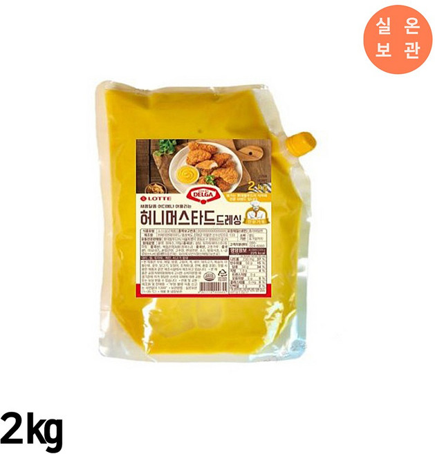 롯데 델가 허니머스타드 드레싱 2kg / 실온 머스타드소스, 1개