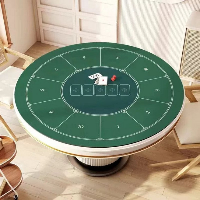 보드게임 홀덤 매트 카드게임 테이블 포커 탁자 원형, 100x100cm, 스타리그린 10인용 테이블