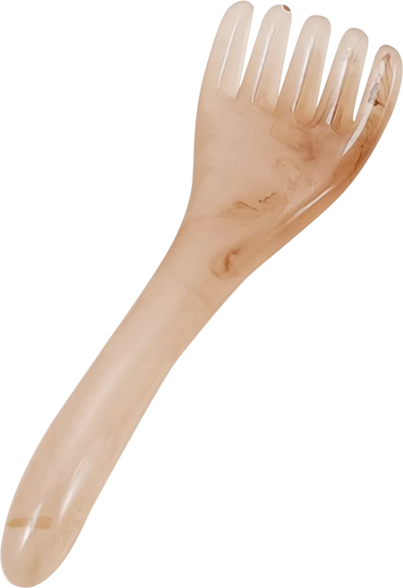 Meidan 諾美淳 五爪頭療按摩梳，美容院級頭皮舒壓，琥珀色, 1個, 琥珀色