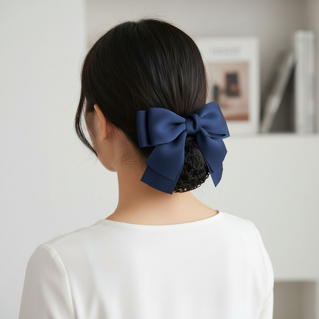 YIEUN 더블나비헤어망 간호사 승무원 직장여성 무대 고탄력 고급헤어망