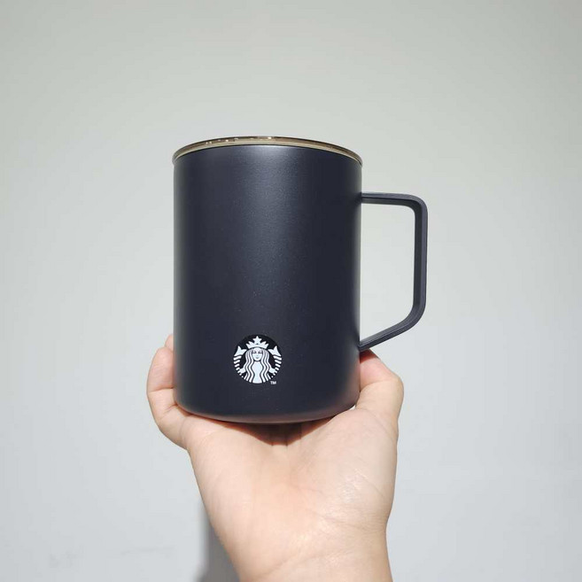 스타벅스 SS 블랙 매트 데비 텀블러 473ml 쇼핑백 세트, 1개