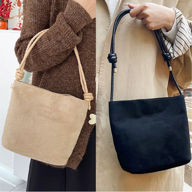 [이거찜]스웨이드 투웨이백 여성 데일리 숄더 크로스백 겨울감성가방/슬