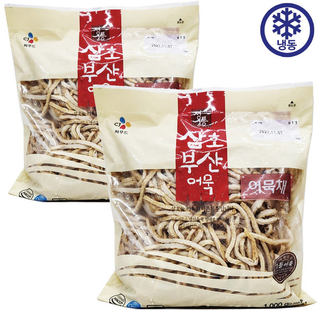 CJ 씨푸드 삼호 어묵채, 2개, 1kg