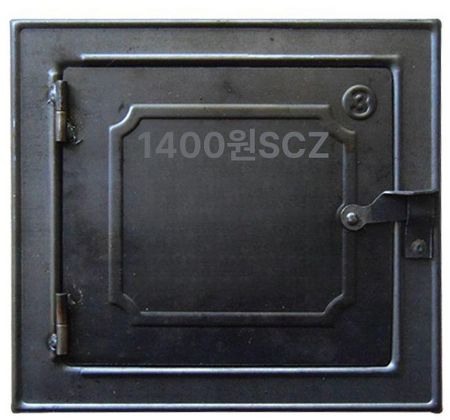 철골 주물 무쇠아궁이문 난로 용광로 부엌 오븐 화덕문, 1개, 3번 도어 강철 화염 관찰 구멍 포함, 1cm