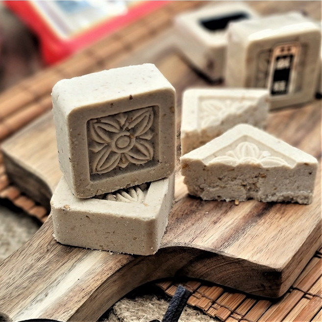 新復珍 台式手作綠豆糕/花生糕/芝麻糕/杏仁糕/桂花鹹糕/薄荷糕/梅子糕, 1個, 桂花鹹糕