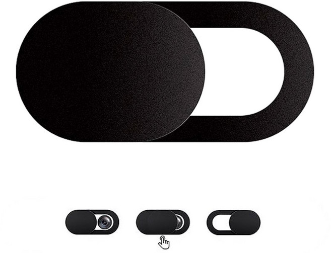 웹캠 커버 노트북웹캠 카메라가리개 보안 렌즈커버, 검정