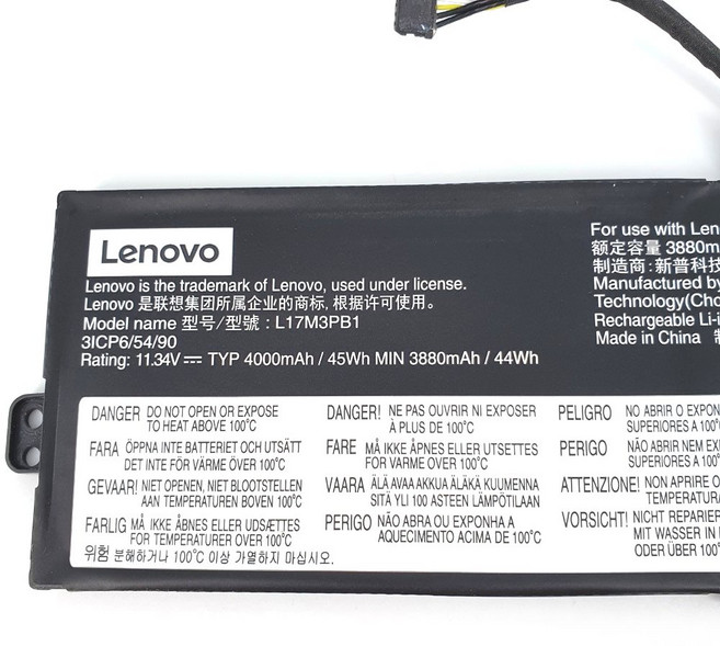Lenovo L17M3PB1 筆記型電腦電池, 1個, 變壓器170W-方口 含電源線