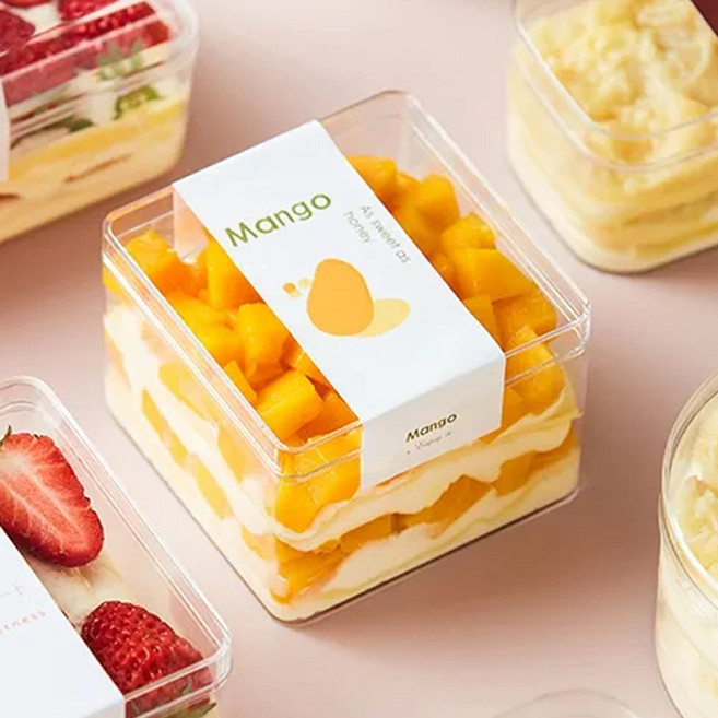 맘앤팩 사각 원형 쿠키통, D-278 / 사각, 소량 10개, 10개