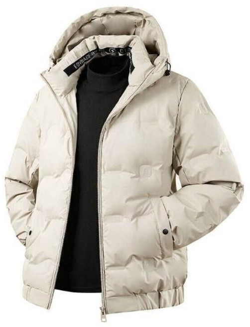 羽絨外套運動滑雪連帽白鴨絨冬季輕羽絨防寒防風保暖加絨加厚耐磨休閒登山工作寬鬆男女大碼夾克韓版機能百搭日常通勤時尚素色大衣