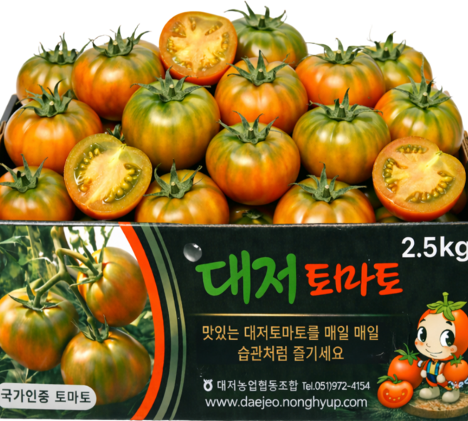 [한정특가] 고당도 짭짤이 대저토마토, 1박스, 2.5kg (L)