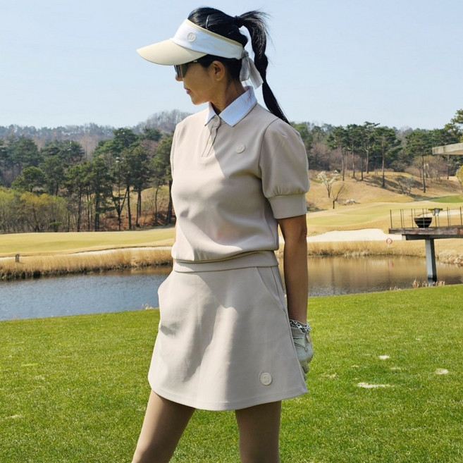 그레힙 여성 골프 상하의 세트 티셔츠+스커트 셋업 골프웨어