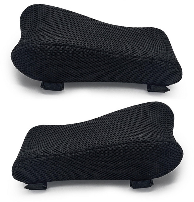 오피스프렌즈 메모리폼 의자 팔걸이 쿠션 인체공학 쿨 메쉬 팔걸이 쿠션, 블랙