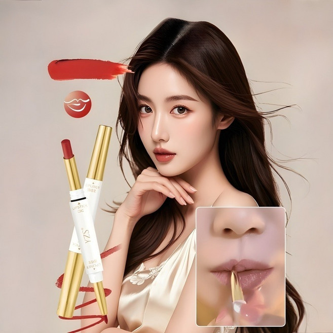 컵에 묻지 않는 듀얼 헤드 립스틱 립라이너 안묻어나는 타투 매트 립스틱 누드립 안지워지는틴트 입체적인 입술 모양 만들기, 캬라멜 대추 페이스트x3