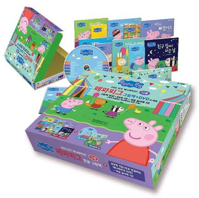 펭귄랜덤하우스코리아 페파피그 그림책 읽기책세트 + DVD A 세트, 없음