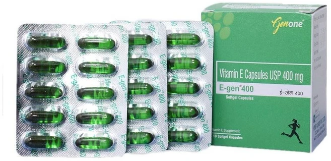 Genone E-Gen 400 Vitamin E Capsule for Glowing Face Skin and Hair Nutrition, 1세트, 30정 - 쿠팡