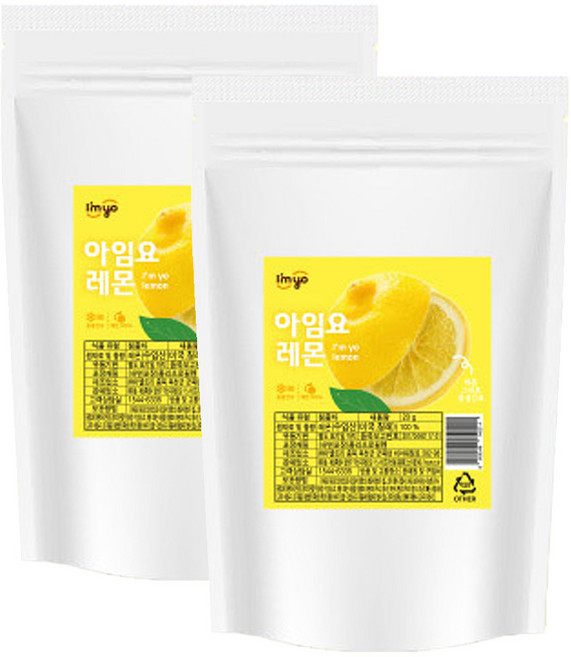 아임요 레몬 동결건조 과일, 20g, 2개
