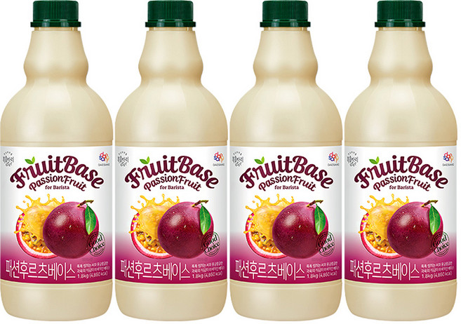 복음자리 패션후르츠 베이스 (액상), 1개, 4개입, 1.8kg