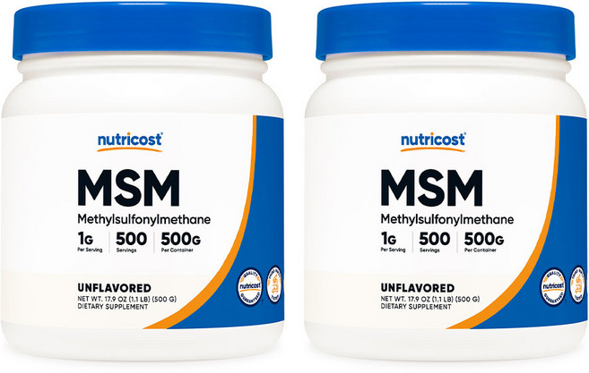 뉴트리코스트 MSM 파우더 500g 무맛 500회분 2개