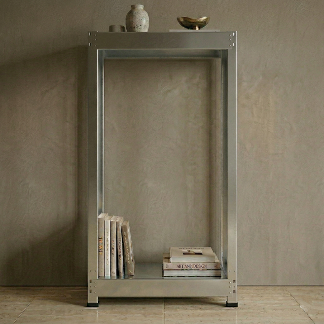 도디스 누들랙 무볼트 아연랙 실버 경략랙 철제 메탈 선반 앵글, 2단