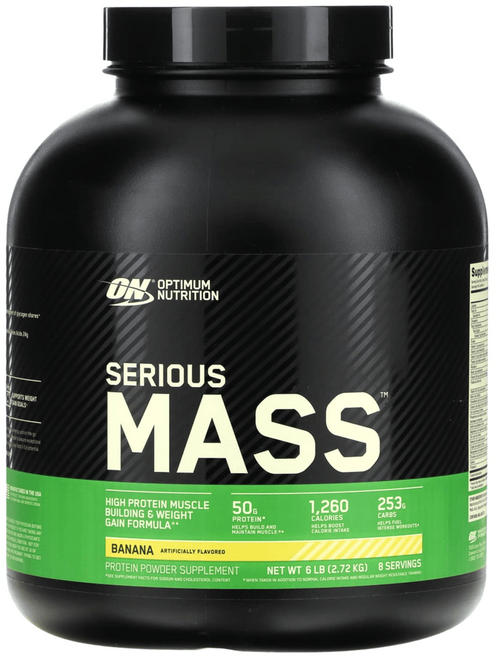 옴티엄 뉴트리션 시리어스 메스 고단백 체중증가 분말 바나나 2.72kg(6lbs) 프로틴, 1개, 2.72kg