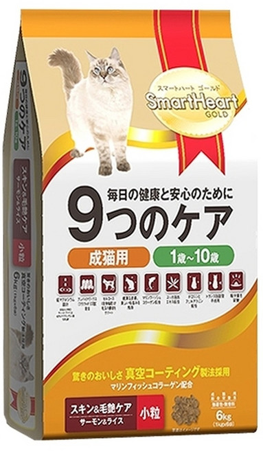 스마트하트골드 나인케어 캣 고양이사료 피부와피모, 1개, 6kg, 혼합맛