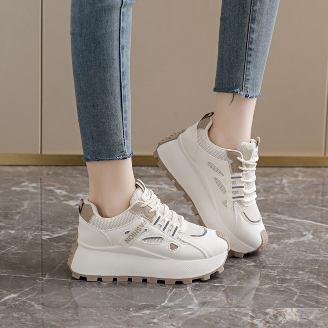 Aesero 여성 키높이 운동화 5cm 미끄럼방지 캐주얼 런닝화 HL8933