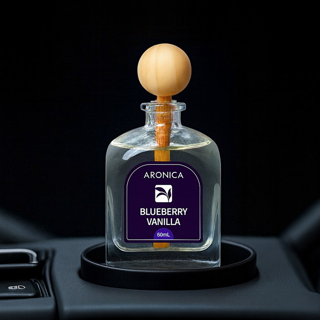 차량용 디퓨저 자동차 방향제 우드스틱 퍼퓸 차량 방향제 60ml, 레몬라벤더, 1개