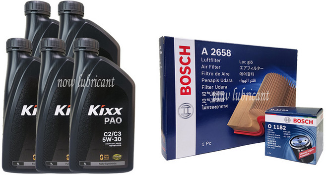 더 뉴 K5 JF 2.0 가솔린 엔진오일세트 킥스파오 C2C3 5W30 5L