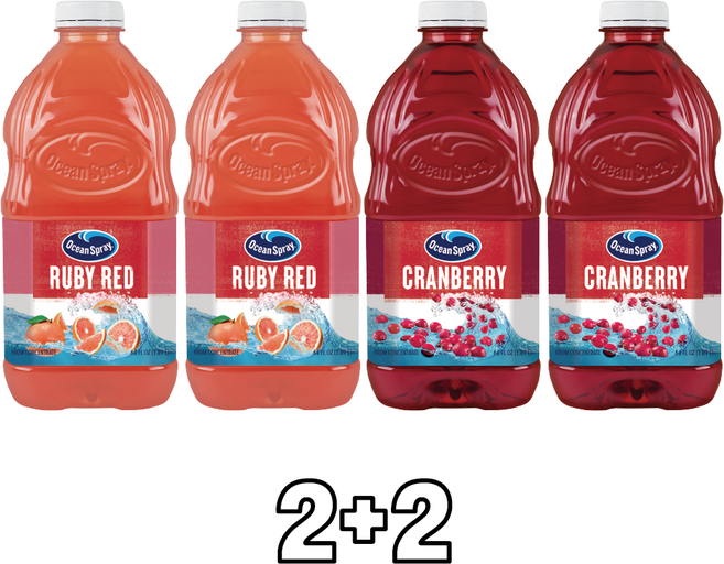 [보내Go] 오션스프레이 (크랜베리2+루비레드2), 4개, 1.89L