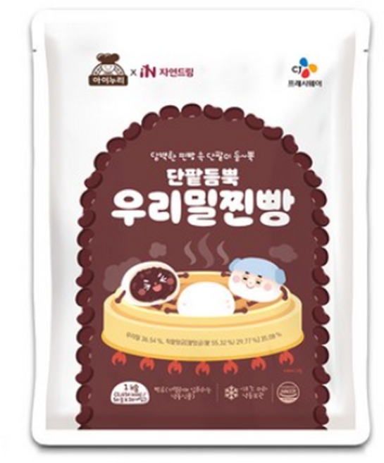 아이누리X자연드림 단팥듬뿍 우리밀찐빵, 2개, 1kg
