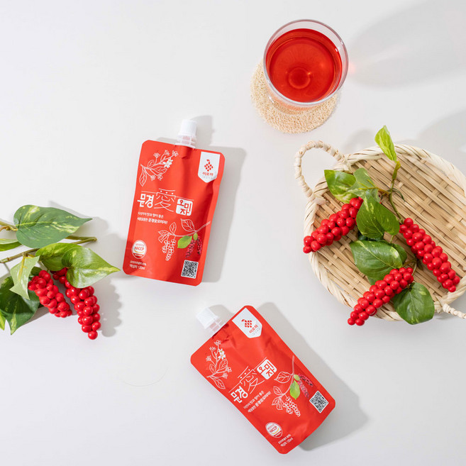 문경 오미자차 120ml x 100팩 / 실속형박스포장 / 오미자청 / 오미자엑기스, 100개입, 1개