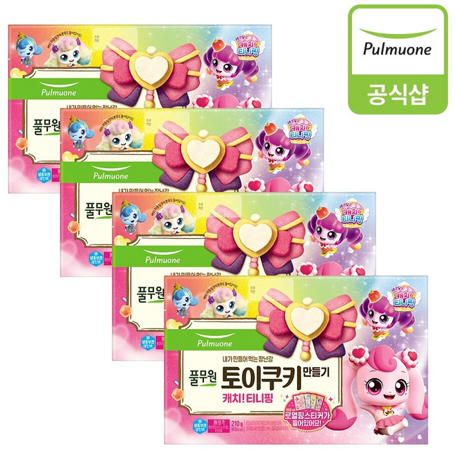 풀무원 토이쿠키 캐치티니핑 210g 4개