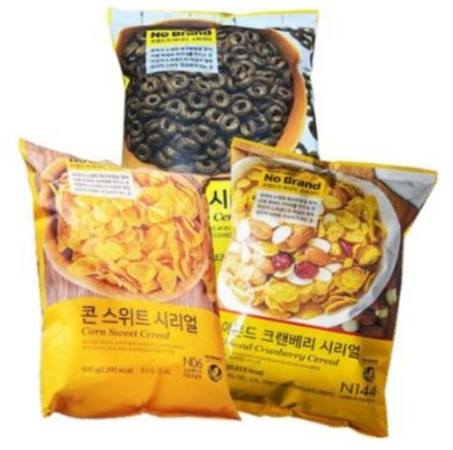 렛츠고몰 시리얼 - 대용량 아침대용 가성비최고 1세트3봉 1.8kg, 3개