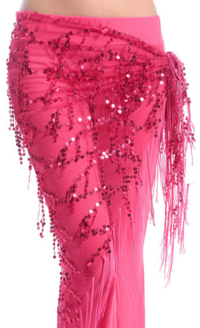 스팽 힙스카프 라인댄스 밸리 벨리 줌바 에어로빅 공연 무대 연습, 핑크