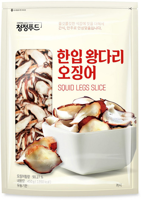 [코스트코] 청정푸드 한입 왕다리 오징어 450g 맥주안주 소주안주 마른안주, 1개