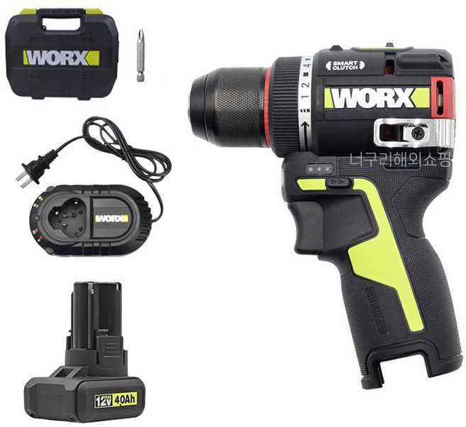 웍스 WU135 4.0싱글 스마트클러치 자동멈춤 충전 드릴 드라이버 무선 WORX 너구리해외쇼핑