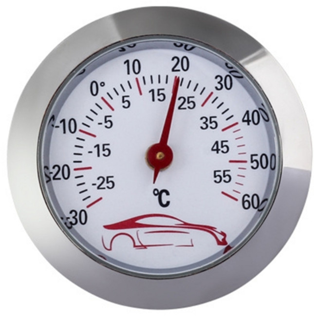 자동차 온도계 -30~60℃ 내장 온도 테스트 게이지 미터 표시기 43mm 원형 다이얼- 아날로그 온도 모니터, [01] 옵션1