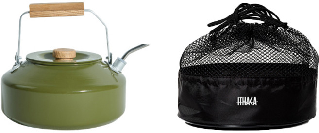 [이타카] 세라믹 케틀 플러스 1.1L - 캠핑 주전자, 포레스트 그린, 1개