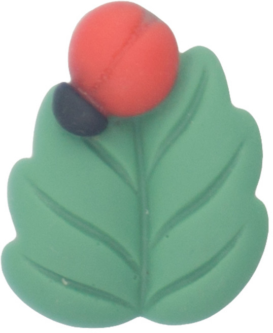 신발 실내화 장식 액세서리 윌비 클립온 꾸미기 파츠 (O그룹), 1개, 나뭇잎 무당벌레